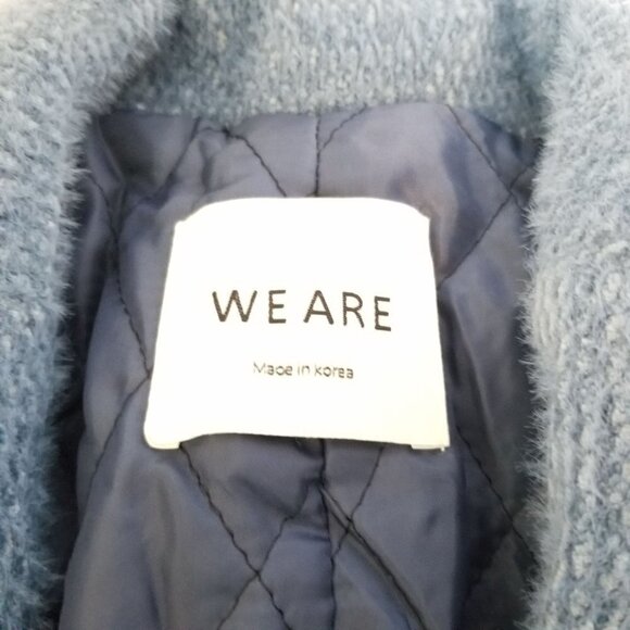 WE Are Blue Blazer Jacket Size Large Eyelash Fabric 3 Button Office, Career - Picture 3 of 12